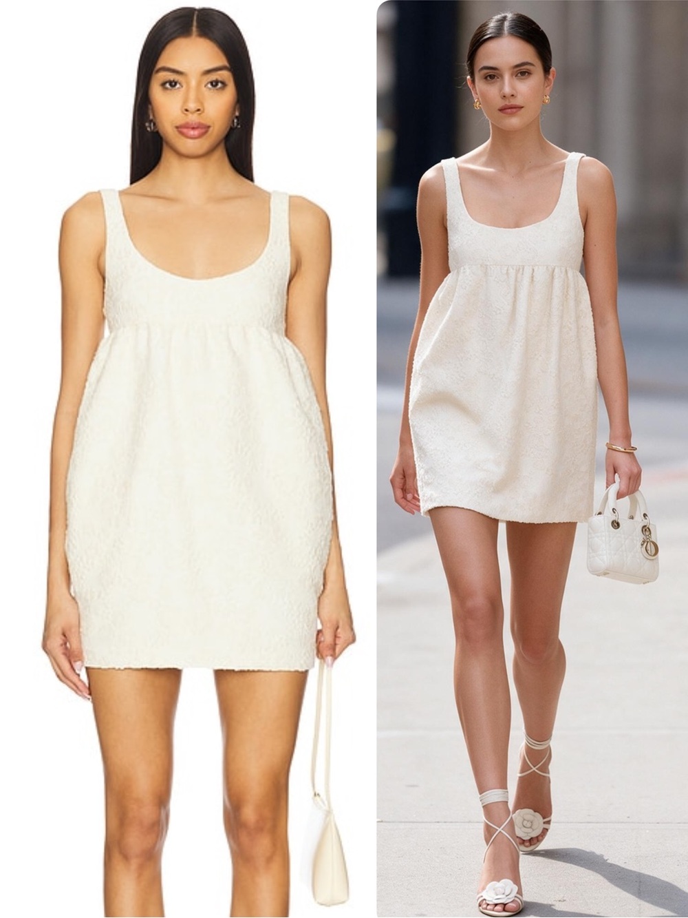 Amanda Uprichard x Revolve Bello Textured Muslin Mini Babydoll Dress NWT $238